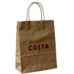 Paper shopper,Twsited paper handle,paper bag,Coffee take away bag
